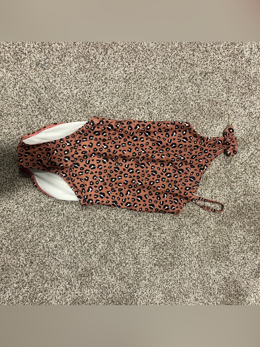 Girls' Rust Leopard One-Piece Swimsuit